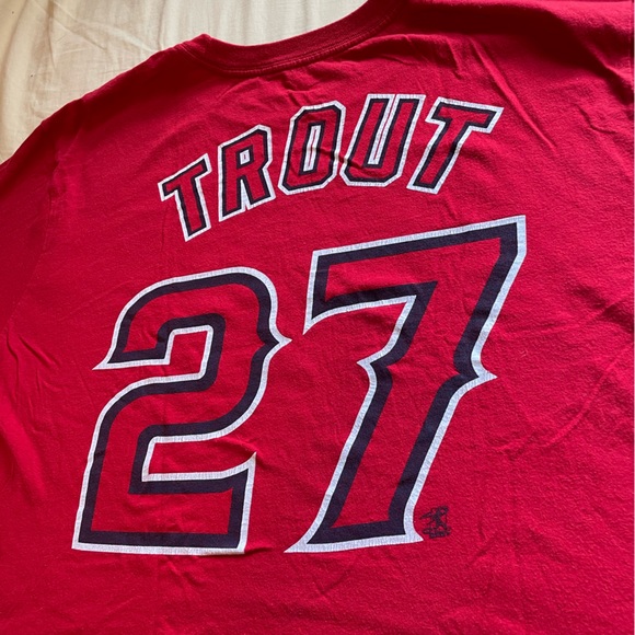 Nike Mike Trout #27 Angels Jersey T Shirt - Size Large - Picture 3 of 5
